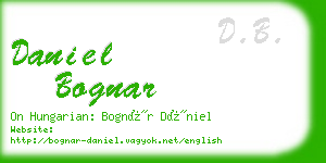 daniel bognar business card